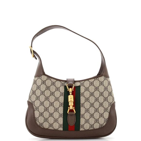 Balenciaga x Gucci The Hacker Project Jackie 1961 Hobo BB Coated Canvas Small - Picture 1 of 8